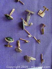 MaxSold Auction: Lot of 14 Men's Sterling Silver Cufflinks & Tie Clips - Santa Monica (California, USA) PARTNER MANAGED Estate Sale Online Auction - 18th Street