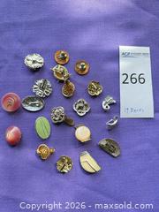 MaxSold Auction: Lot of 19 Clip-On Earrings, Mixed Metal & Resin - Santa Monica (California, USA) PARTNER MANAGED Estate Sale Online Auction - 18th Street