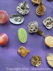 MaxSold Auction: Lot of 19 Clip-On Earrings, Mixed Metal & Resin - Santa Monica (California, USA) PARTNER MANAGED Estate Sale Online Auction - 18th Street