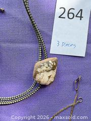 MaxSold Auction: Lot of 3 Metal Necklace, Pendant and Bolo Tie/Chains - Santa Monica (California, USA) PARTNER MANAGED Estate Sale Online Auction - 18th Street