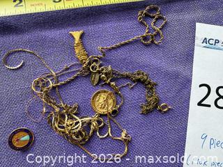 MaxSold Auction: Lot of 7-10 10K Gold Necklaces and Bracelet - Santa Monica (California, USA) PARTNER MANAGED Estate Sale Online Auction - 18th Street
