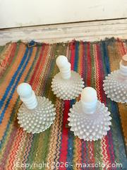 MaxSold Auction: Milk Glass Hobnail Perfume Bottles, Lot of 9 - Santa Monica (California, USA) PARTNER MANAGED Estate Sale Online Auction - 18th Street