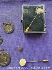 MaxSold Auction: Mixed Lot of 4-6 Medals, Charms & Stick/Tie Pins - Santa Monica (California, USA) PARTNER MANAGED Estate Sale Online Auction - 18th Street