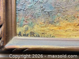 MaxSold Auction: Original 13 x 17 in Framed Signed Painting - Santa Monica (California, USA) PARTNER MANAGED Estate Sale Online Auction - 18th Street