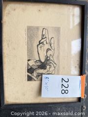 MaxSold Auction: Original Graphite Drawing of Hands, Signed (appears Roy Baldridge?) - Santa Monica (California, USA) PARTNER MANAGED Estate Sale Online Auction - 18th Street