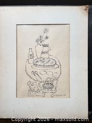 MaxSold Auction: Original Ink Still Life by E. Bogardus, 20" x 16" - Santa Monica (California, USA) PARTNER MANAGED Estate Sale Online Auction - 18th Street