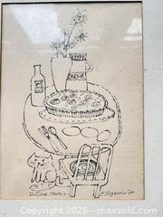 MaxSold Auction: Original Ink Still Life by E. Bogardus, 20" x 16" - Santa Monica (California, USA) PARTNER MANAGED Estate Sale Online Auction - 18th Street