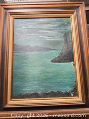 MaxSold Auction: Original Oil on Canvas Seascape, Signed, Wood Frame - Santa Monica (California, USA) PARTNER MANAGED Estate Sale Online Auction - 18th Street