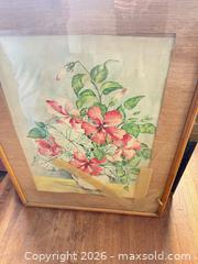 MaxSold Auction: Original Watercolor Floral Still Life by Jane Rhorer, Framed - Santa Monica (California, USA) PARTNER MANAGED Estate Sale Online Auction - 18th Street