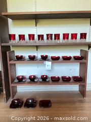 MaxSold Auction: Ruby Red Glassware Set – Tumblers, Cups & Saucers - Santa Monica (California, USA) PARTNER MANAGED Estate Sale Online Auction - 18th Street