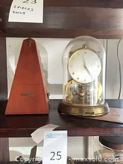 MaxSold Auction: Schatz Clock and Metronome, Mid-Century Lot (2 pieces) - Santa Monica (California, USA) PARTNER MANAGED Estate Sale Online Auction - 18th Street