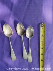 MaxSold Auction: Set of 3 Sterling Silver Teaspoons, Approx. 5 in - Santa Monica (California, USA) PARTNER MANAGED Estate Sale Online Auction - 18th Street