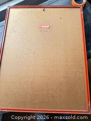 MaxSold Auction: Signed Framed Artwork, Orange-Red Metal Frame, 27.5 x 21 in - Santa Monica (California, USA) PARTNER MANAGED Estate Sale Online Auction - 18th Street