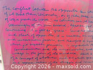 MaxSold Auction: Signed Modern Typographic Framed Wall Art with Gold-Tone Metal Frame - Santa Monica (California, USA) PARTNER MANAGED Estate Sale Online Auction - 18th Street