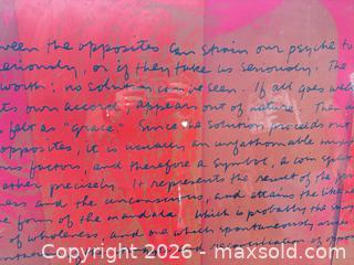 MaxSold Auction: Signed Modern Typographic Framed Wall Art with Gold-Tone Metal Frame - Santa Monica (California, USA) PARTNER MANAGED Estate Sale Online Auction - 18th Street