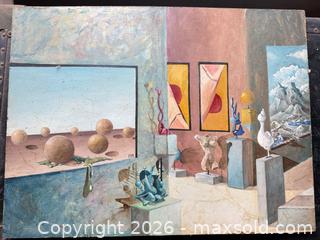 MaxSold Auction: Signed Oil Painting on Wood Panel, 18 x 24 in - Santa Monica (California, USA) PARTNER MANAGED Estate Sale Online Auction - 18th Street