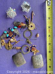 MaxSold Auction: Vintage Sterling & Mixed Metal Earrings with Glass Beads - Santa Monica (California, USA) PARTNER MANAGED Estate Sale Online Auction - 18th Street