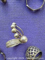 MaxSold Auction: Vintage Sterling Silver Turquoise Ring Lot of 10 - Santa Monica (California, USA) PARTNER MANAGED Estate Sale Online Auction - 18th Street