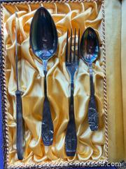 MaxSold Auction: Wachsmann & Sohn Silver-Plated Figural Flatware Set, 4 pcs - Santa Monica (California, USA) PARTNER MANAGED Estate Sale Online Auction - 18th Street