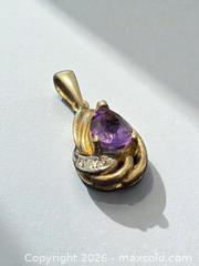 MaxSold Auction: 14k Gold Diamond and Amethyst Pendant 2.10g - Esquimalt (British Columbia, Canada) PARTNER MANAGED Estate Sale Online Auction - Lampson Street