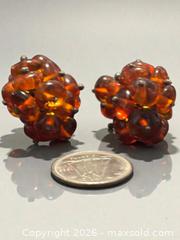 MaxSold Auction: Amber Cluster Earrings - Esquimalt (British Columbia, Canada) PARTNER MANAGED Estate Sale Online Auction - Lampson Street