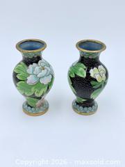 MaxSold Auction: Pair of Cloisonné Vases 3.5” tall  - Esquimalt (British Columbia, Canada) PARTNER MANAGED Estate Sale Online Auction - Lampson Street