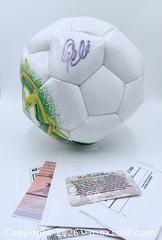MaxSold Auction: Pele Signed Soccer Ball  - Esquimalt (British Columbia, Canada) PARTNER MANAGED Estate Sale Online Auction - Lampson Street