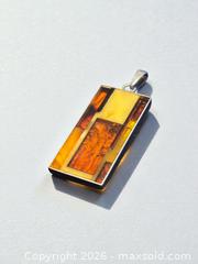 MaxSold Auction: Sterling Silver Amber Pendant 5.3g - Esquimalt (British Columbia, Canada) PARTNER MANAGED Estate Sale Online Auction - Lampson Street