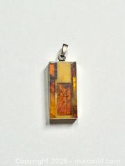 MaxSold Auction: Sterling Silver Amber Pendant 5.3g - Esquimalt (British Columbia, Canada) PARTNER MANAGED Estate Sale Online Auction - Lampson Street