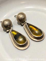 MaxSold Auction: Sterling Silver Baltic Amber Drop Earrings 6.08g - Esquimalt (British Columbia, Canada) PARTNER MANAGED Estate Sale Online Auction - Lampson Street