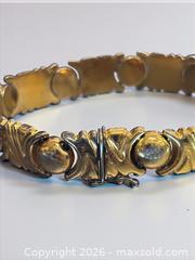 MaxSold Auction: Sterling Silver Gold Gilt Link Bracelet 8" Length 25.02g - Esquimalt (British Columbia, Canada) PARTNER MANAGED Estate Sale Online Auction - Lampson Street