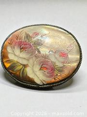 MaxSold Auction: Sterling Silver Mother of Pearl Floral Brooch 2" Width 11.34g - Esquimalt (British Columbia, Canada) PARTNER MANAGED Estate Sale Online Auction - Lampson Street