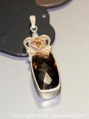MaxSold Auction: Sterling Silver Smoky Quartz Pendant 1.75" Length 5.6g - Esquimalt (British Columbia, Canada) PARTNER MANAGED Estate Sale Online Auction - Lampson Street
