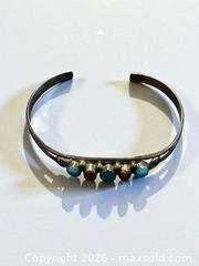 MaxSold Auction: Sterling Silver Turquoise and Coral Navajo Cuff Bracelet 7.82g - Esquimalt (British Columbia, Canada) PARTNER MANAGED Estate Sale Online Auction - Lampson Street