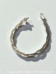 MaxSold Auction: Sterling Silver Woven Chain Bracelet 7" Length - Esquimalt (British Columbia, Canada) PARTNER MANAGED Estate Sale Online Auction - Lampson Street