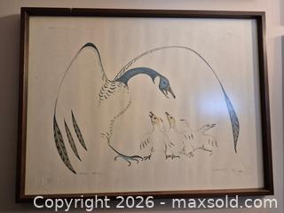 MaxSold Auction: Geese Family Painting by Eddy Cobiness 1978 19/100 - Toronto (Ontario, Canada) PARTNER MANAGED Reseller Online Auction - Mcadam Avenue