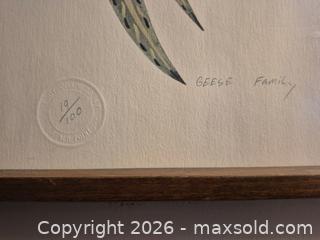 MaxSold Auction: Geese Family Painting by Eddy Cobiness 1978 19/100 - Toronto (Ontario, Canada) PARTNER MANAGED Reseller Online Auction - Mcadam Avenue