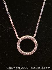 MaxSold Auction: Marked Thai and K Logo Sterling Silver 925 Clear Stone Circular Pendant Necklace - Toronto (Ontario, Canada) PARTNER MANAGED Reseller Online Auction - Mcadam Avenue