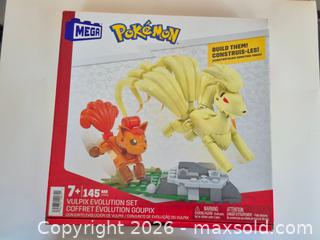 MaxSold Auction: MEGA Construx Pokémon Vulpix Evolution Set  Buildable Figures (HTH79) New Unopened - Toronto (Ontario, Canada) PARTNER MANAGED Reseller Online Auction - Mcadam Avenue