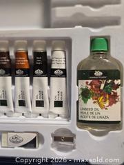 MaxSold Auction: Royal & Langnickel Oil Painting New Set – 12 Tubes with Linseed Oil, HB Pencil, Palette Knife, Brush, Pad, and Sharpener - Toronto (Ontario, Canada) PARTNER MANAGED Reseller Online Auction - Mcadam Avenue