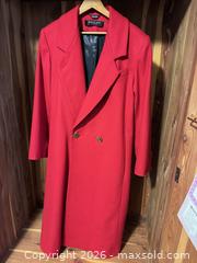 MaxSold Auction: Adolfo Classics Women's Red Long Wool Coat - Raleigh (North Carolina, USA) PARTNER MANAGED Downsizing Online Auction -  Tipping Circle