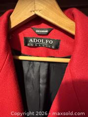 MaxSold Auction: Adolfo Classics Women's Red Long Wool Coat - Raleigh (North Carolina, USA) PARTNER MANAGED Downsizing Online Auction -  Tipping Circle