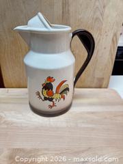 MaxSold Auction: Ceramic Pitcher with Rooster Farmhouse Motif, Medium Size - Raleigh (North Carolina, USA) PARTNER MANAGED Downsizing Online Auction -  Tipping Circle
