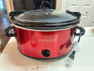 MaxSold Auction: Crock-Pot 5-6 Quart Red Slow Cooker SCCPVL600-R - Raleigh (North Carolina, USA) SELLER MANAGED Downsizing Online Auction -  Tipping Circle