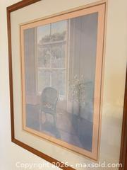 MaxSold Auction: Framed Portrait Chair Interior Print in Wood-Look Frame - Raleigh (North Carolina, USA) PARTNER MANAGED Downsizing Online Auction -  Tipping Circle