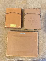 MaxSold Auction: Lot of 3 Small Framed Artwork in Gilded Wood Frames - Raleigh (North Carolina, USA) PARTNER MANAGED Downsizing Online Auction -  Tipping Circle