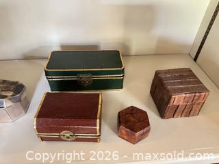 MaxSold Auction: Lot of 6 Decorative Trinket and Jewelry Boxes - Raleigh (North Carolina, USA) PARTNER MANAGED Downsizing Online Auction -  Tipping Circle