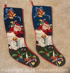 MaxSold Auction: Pair of Needlepoint Christmas Stockings, 20–22 in - Raleigh (North Carolina, USA) PARTNER MANAGED Downsizing Online Auction -  Tipping Circle
