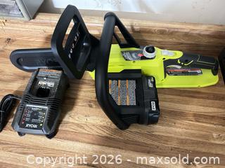 MaxSold Auction: Ryobi 18V Cordless 10-inch Chainsaw with Battery & Charger - Raleigh (North Carolina, USA) PARTNER MANAGED Downsizing Online Auction -  Tipping Circle