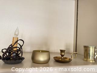 MaxSold Auction: Set of 4 Brass/Gold-Tone Small item lot - Raleigh (North Carolina, USA) PARTNER MANAGED Downsizing Online Auction -  Tipping Circle